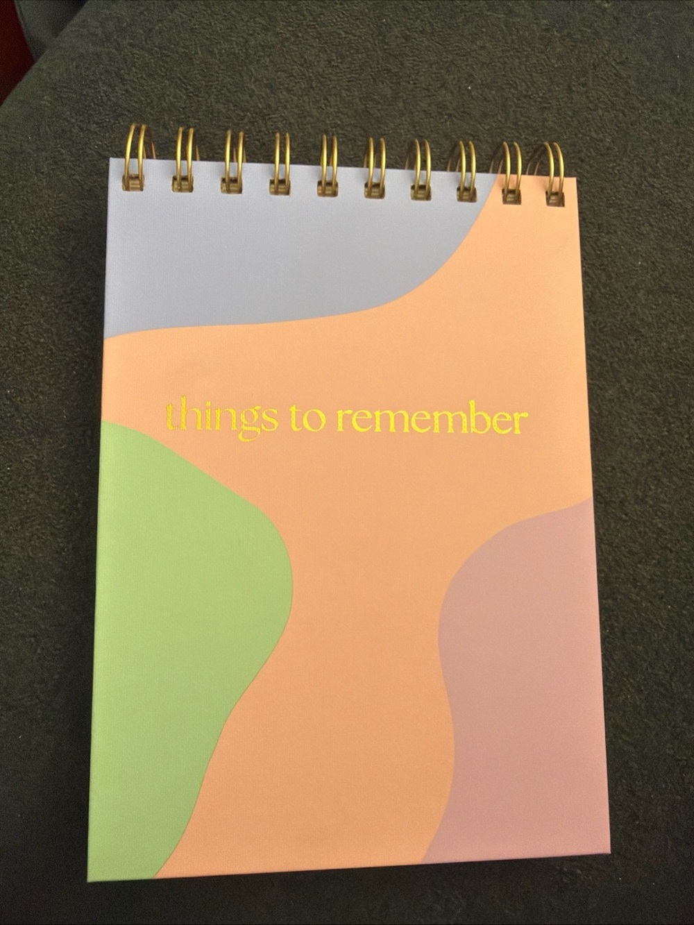 Spritz Pastel Peach & Mint "things to remember" Spiral Notebook